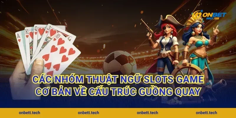 Các nhóm thuật ngữ slots game cơ bản về cấu trúc guồng quay
